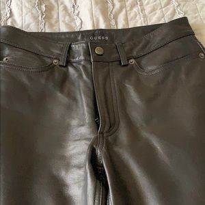 Size 0 guess genuine leather pants
